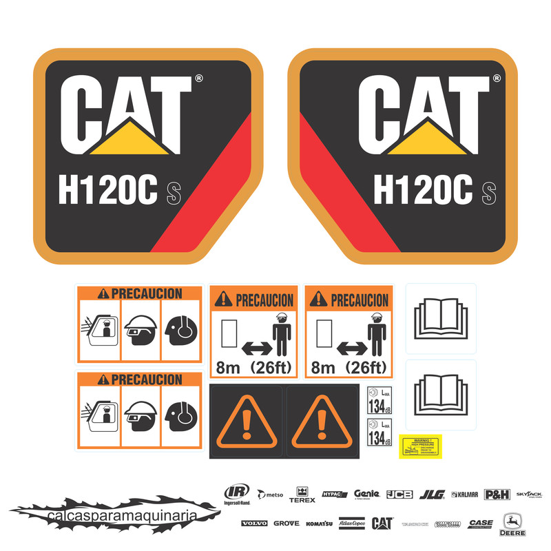 JUEGO DE CALCAS DE RESTAURACION PARA CAT H120CS 