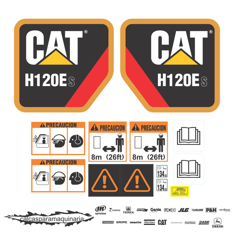 JUEGO DE CALCAS DE RESTAURACION PARA CAT H120ES 