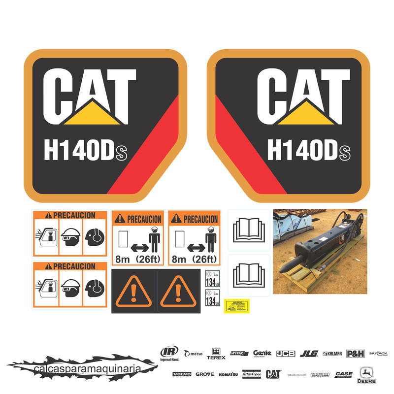 JUEGO DE CALCAS DE RESTAURACION PARA CAT H140DS 