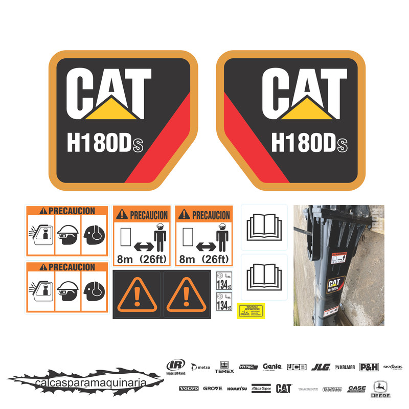 JUEGO DE CALCAS DE RESTAURACION PARA CAT H180DS 