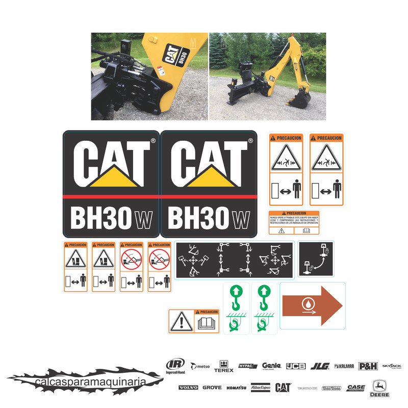 JUEGO DE CALCAS DE RESTAURACION PARA CAT BH30W