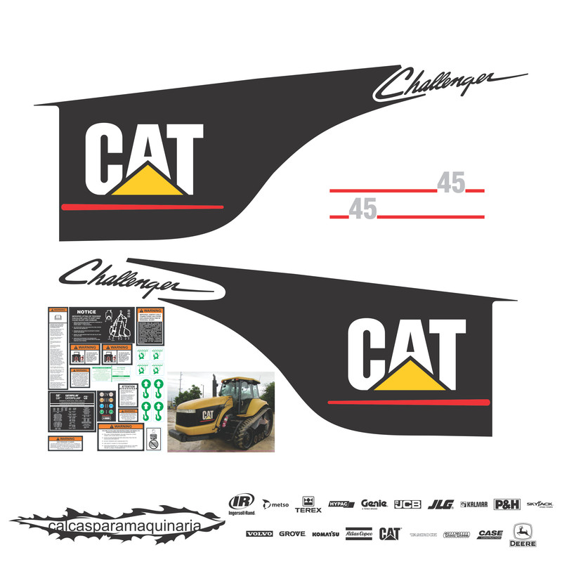 JUEGO DE CALCAS DE RESTAURACION PARA CAT 45CHALLENGER