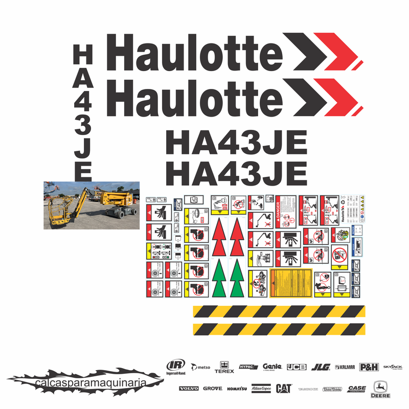 JUEGO DE CALCAS DE RESTAURACION PARA HAULOTTE HA43JE
