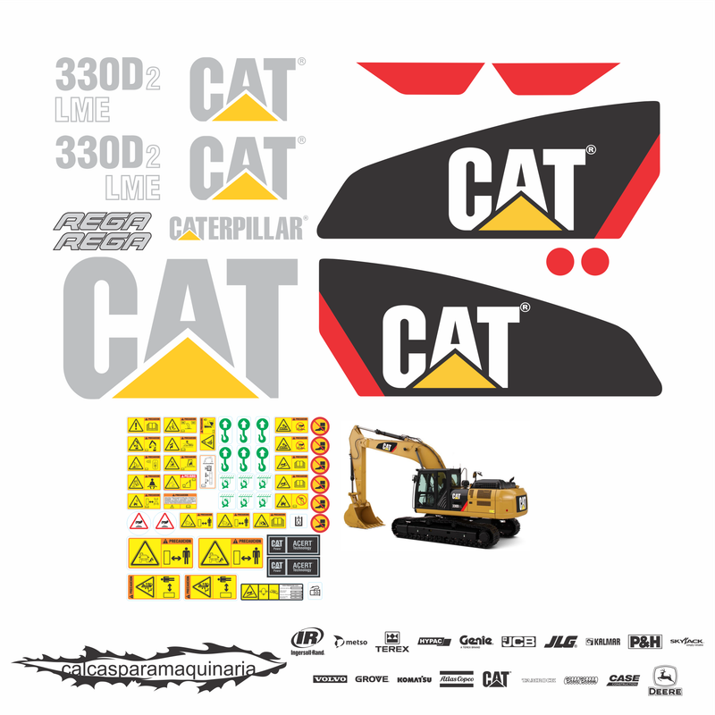 JUEGO DE CALCAS DE RESTAURACION PARA CAT 330D2LME