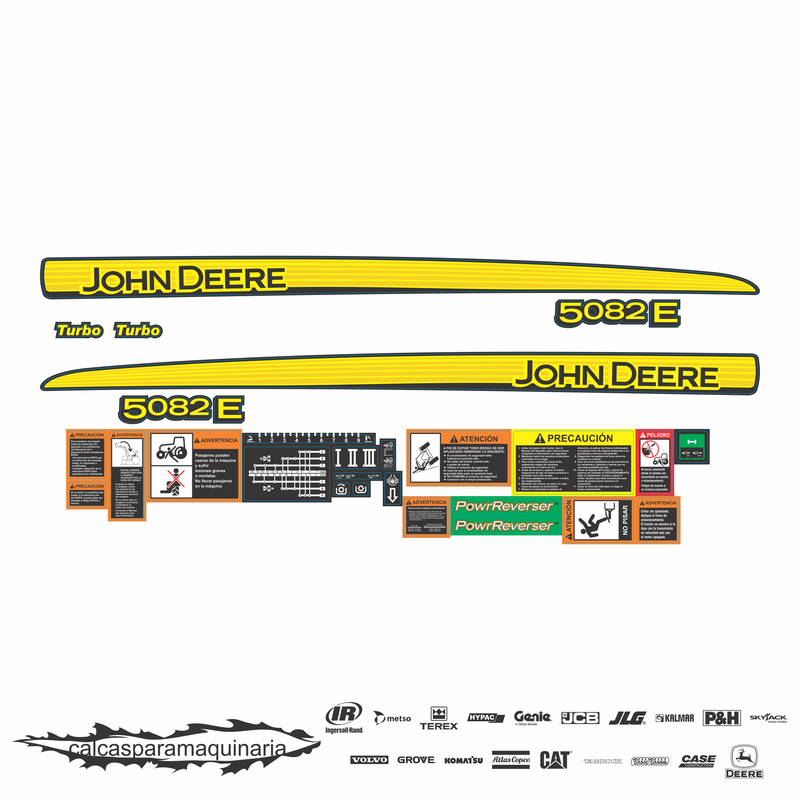 JUEGO DE CALCAS DE RESTAURACION PARA JOHN DEERE 5082E