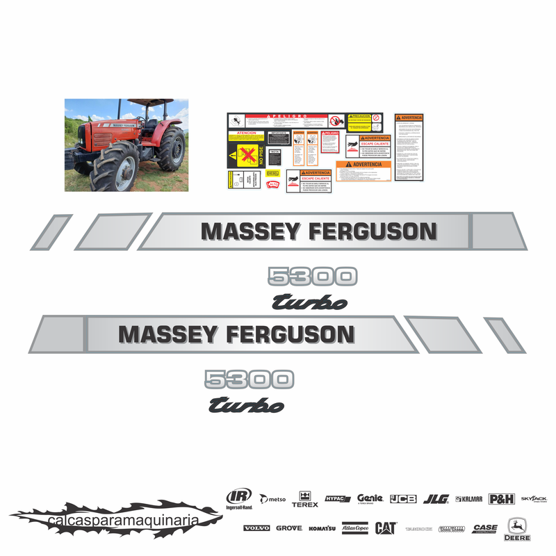 JUEGO DE CALCAS DE RESTAURACION PARA MASSEY FERGUSON 5300