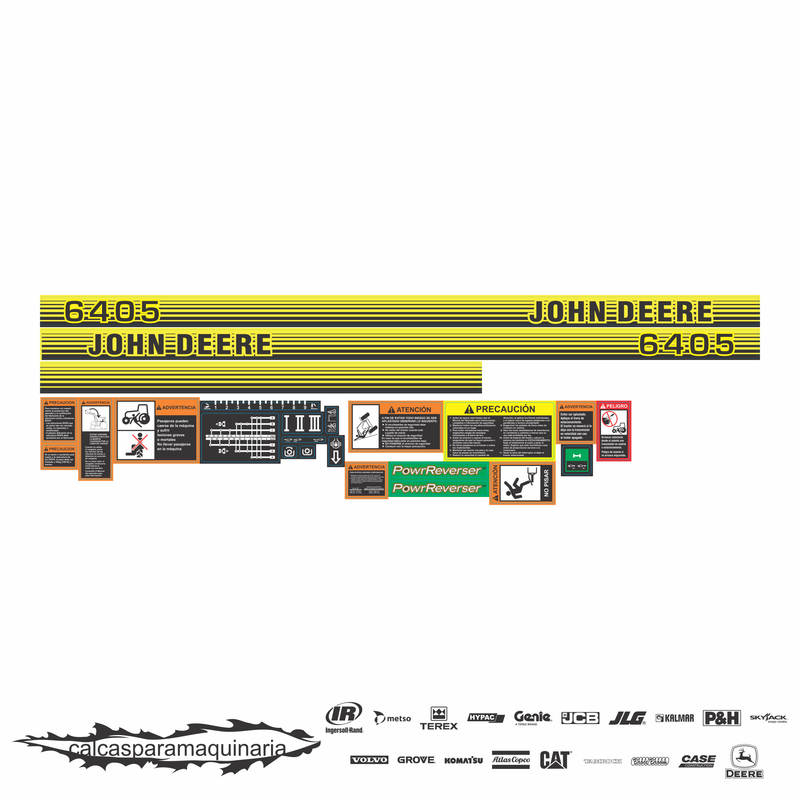 JUEGO DE CALCAS DE RESTAURACION PARA JOHN DEERE 6405