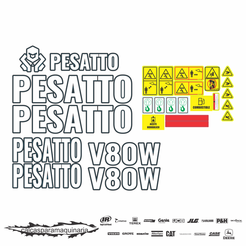 JUEGO DE CALCAS DE RESTAURACION PARA PESATTO V80W 