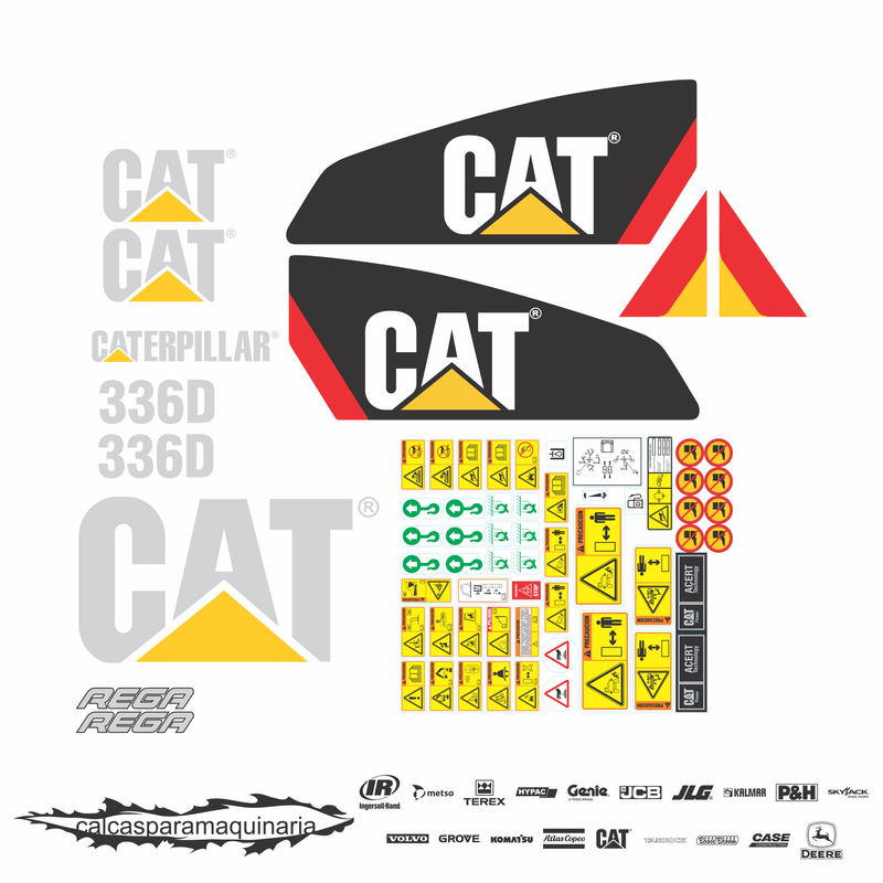 JUEGO DE CALCAS DE RESTAURACION PARA CAT 336D NVO