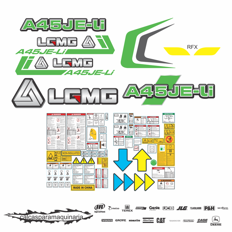 JUEGO DE CALCAS DE RESTAURACION PARA LGMG A45JE-LI 