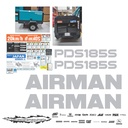 JUEGO DE CALCAS DE RESTAURACION PARA AIRMAN PDS85S NVO 