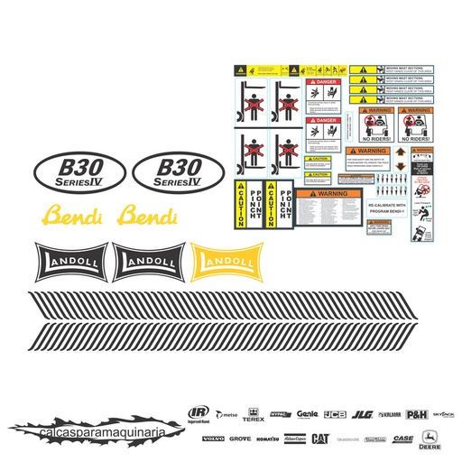 [BENDIB30NVO] JUEGO DE CALCAS DE RESTAURACION PARA BENDI B30 NVO