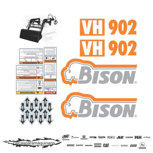 [BISONVH902] JUEGO DE CALCAS DE RESTAURACION PARA BISON VH902
