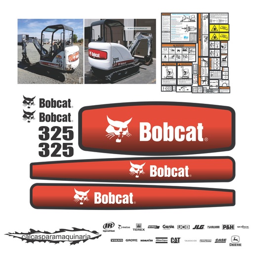 [BOBCA325VJO] JUEGO DE CALCAS DE RESTAURACION PARA BOBCAT 325 VJO 