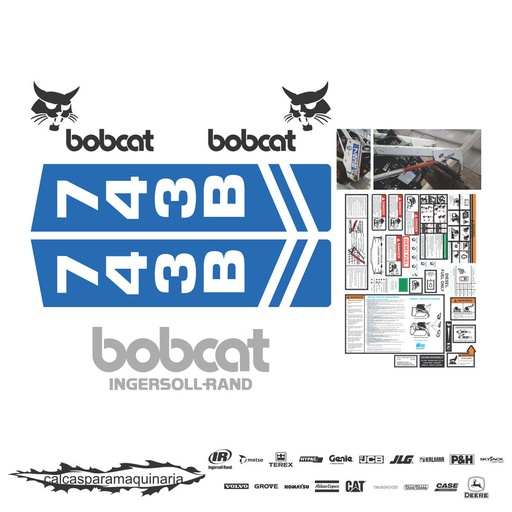 [BOBCA743B(2)] JUEGO DE CALCAS DE RESTAURACION PARA BOBCAT 743B(2)