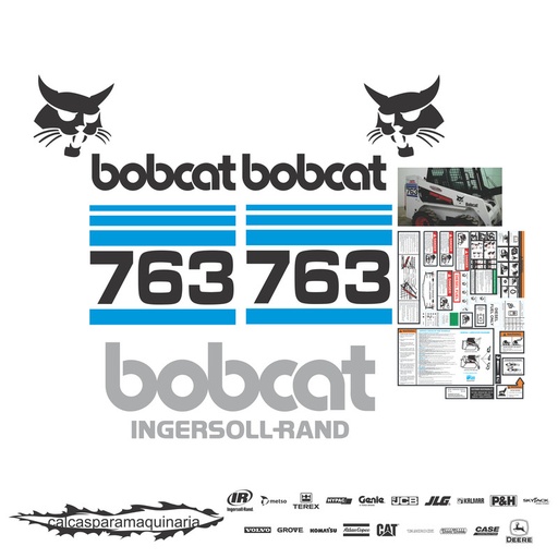 [BOBCA763SF] JUEGO DE CALCAS DE RESTAURACION PARA BOBCAT 763SF