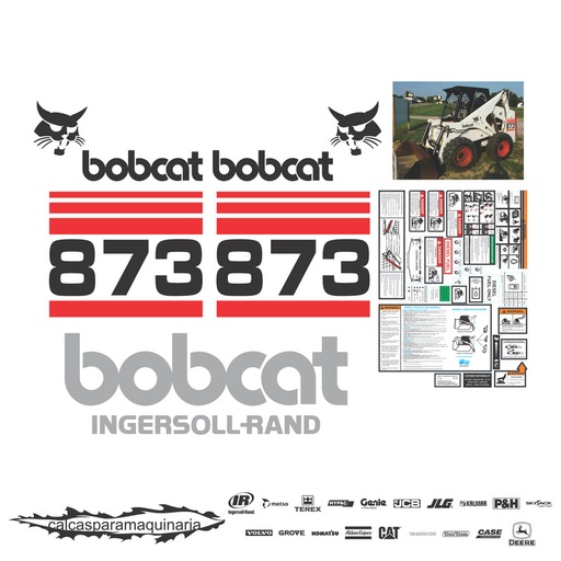 [BOBCA873SG] JUEGO DE CALCAS DE RESTAURACION PARA BOBCAT 873SG