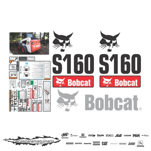 [BOBCAS160NVO] JUEGO DE CALCAS DE RESTAURACION PARA BOBCAT S160 NVO