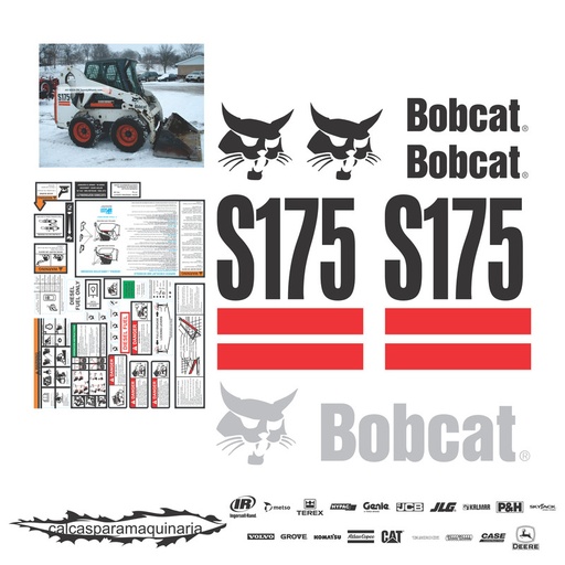 [BOBCAS175VJO] JUEGO DE CALCAS DE RESTAURACION PARA BOBCAT S175 VJO