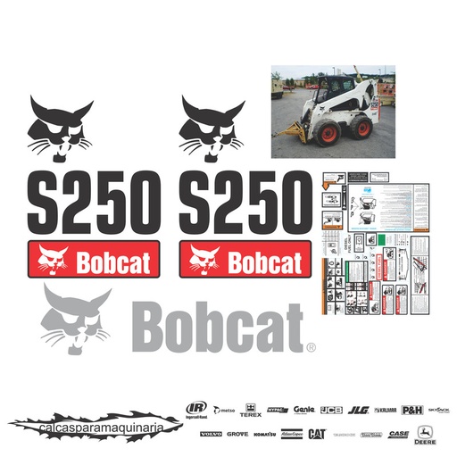 [BOBCAS250NVO] JUEGO DE CALCAS DE RESTAURACION PARA BOBCAT S250 NVO