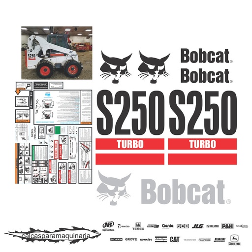 [BOBCAS250VJO] JUEGO DE CALCAS DE RESTAURACION PARA BOBCAT S250 VJO