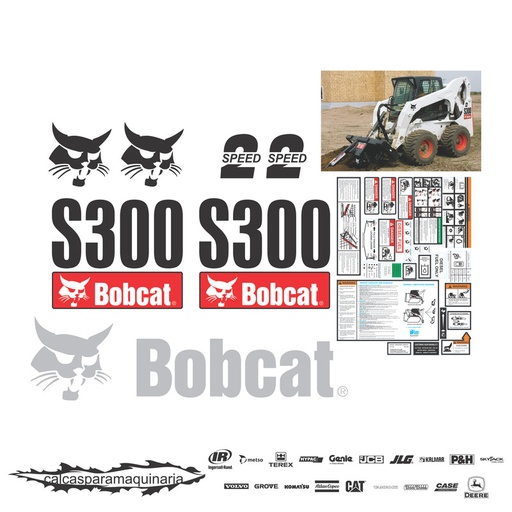 [BOBCAS300NVO] JUEGO DE CALCAS DE RESTAURACION PARA BOBCAT S300 NVO