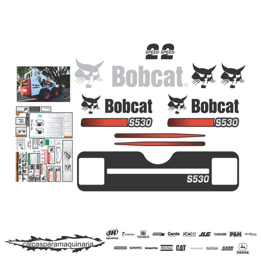 [BOBCAS530] JUEGO DE CALCAS DE RESTAURACION PARA BOBCAT S530