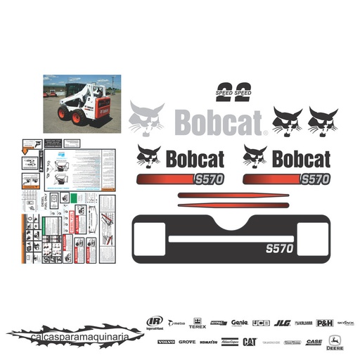 [BOBCAS570] JUEGO DE CALCAS DE RESTAURACION PARA BOBCAT S570