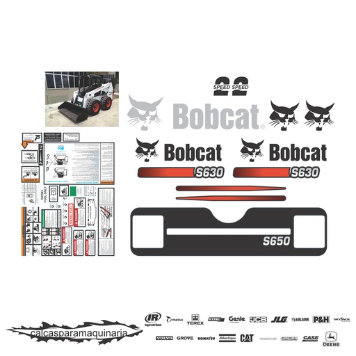 [BOBCAS630] JUEGO DE CALCAS DE RESTAURACION PARA BOBCAT S630