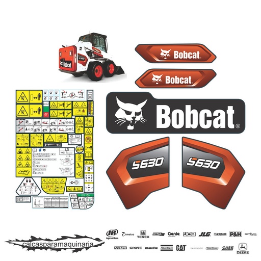 [BOBCAS630NVO] JUEGO DE CALCAS DE RESTAURACION PARA BOBCAT S630  NVO