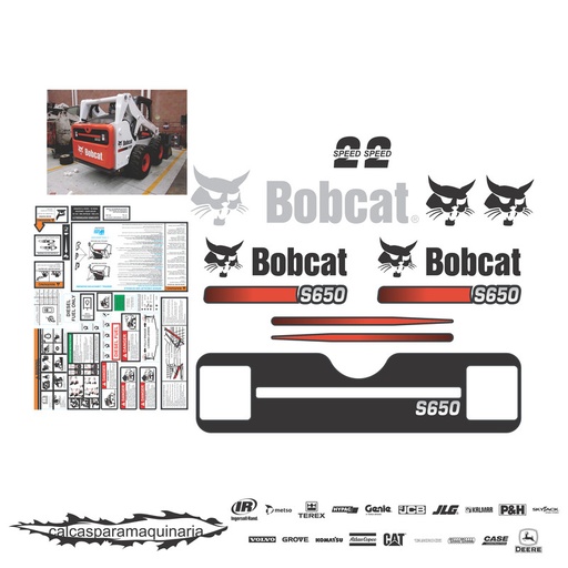 [BOBCAS650] JUEGO DE CALCAS DE RESTAURACION PARA BOBCAT S650
