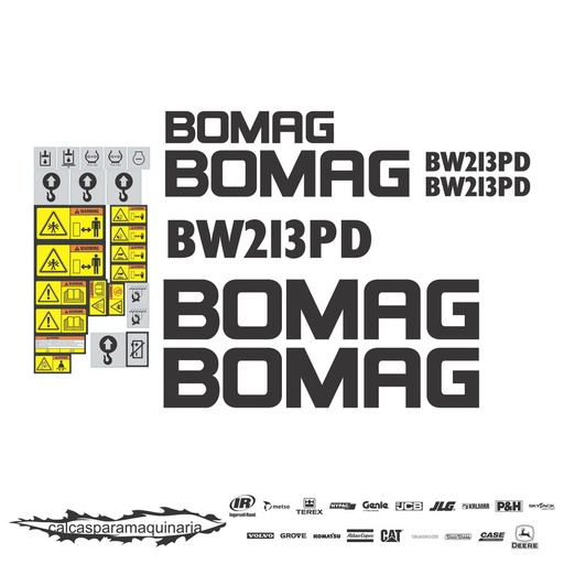 [BOMAGBW213PD] JUEGO DE CALCAS DE RESTAURACION PARA BOMAG BW213PD