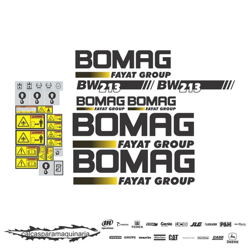 [BOMAGBW213CTIR] JUEGO DE CALCAS DE RESTAURACION PARA BOMAG BW213C TIRON