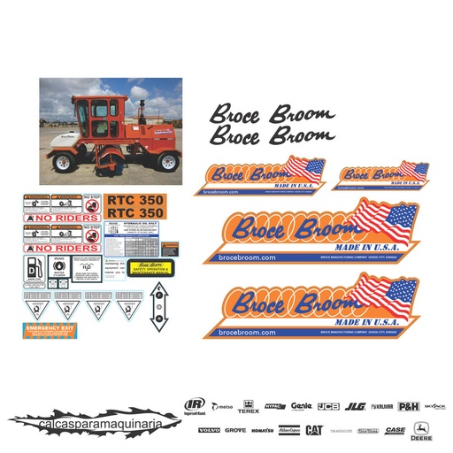 [BROCEBRORTC350] JUEGO DE CALCAS DE RESTAURACION PARA BROCE BROOM RTC350