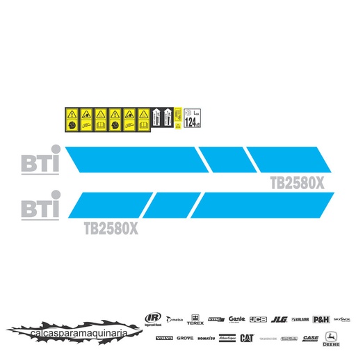 [BTITB2580X] JUEGO DE CALCAS DE RESTAURACION PARA BTI TB2580X