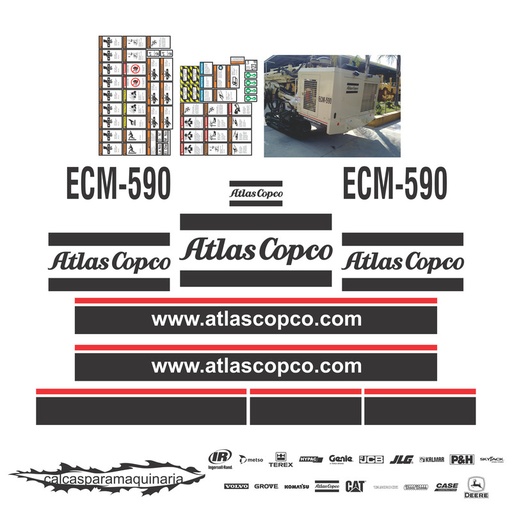 [ATLASECM590] JUEGO DE CALCAS DE RESTAURACION PARA ATLAS COPCO ECM590