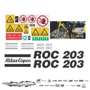 JUEGO DE CALCAS DE RESTAURACION PARA ATLAS COPCO ROC203