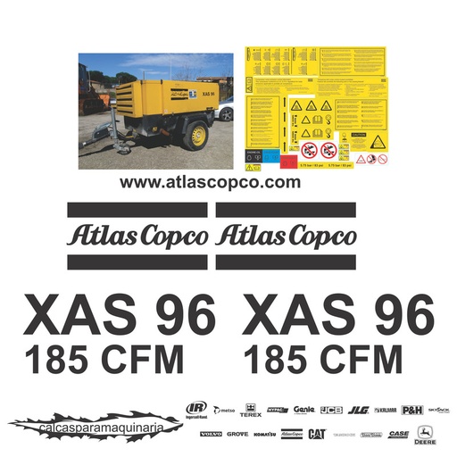 [ATLASXAS96] JUEGO DE CALCAS DE RESTAURACION PARA ATLAS COPCO XAS96