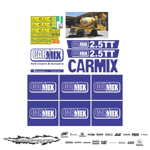 [CARMIX22TT] JUEGO DE CALCAS DE RESTAURACIÓN PARA CARMIX 2.2TT