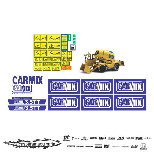 [CARMIX35TT] JUEGO DE CALCAS DE RESTAURACIÓN PARA CARMIX 3.5TT