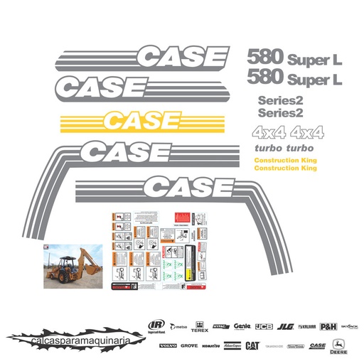 [CASE580LS2] JUEGO DE CALCAS DE RESTAURACION PARA CASE 580LS2