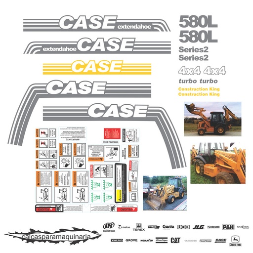[CASE580LS2EXTEN] JUEGO DE CALCAS DE RESTAURACION PARA CASE 580LS2  EXTENDAHOE