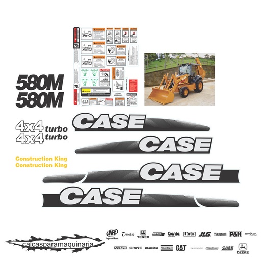[CASE580MS1] JUEGO DE CALCAS DE RESTAURACION PARA CASE 580MS1