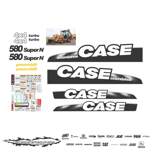 [CASE580SUPNS3] JUEGO DE CALCAS DE RESTAURACION PARA CASE 580 SUPER NS3