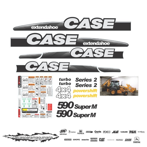 [CASE590SMS2EXTEN] JUEGO DE CALCAS DE RESTAURACION PARA CASE 590SMS2 EXTENDAHOE