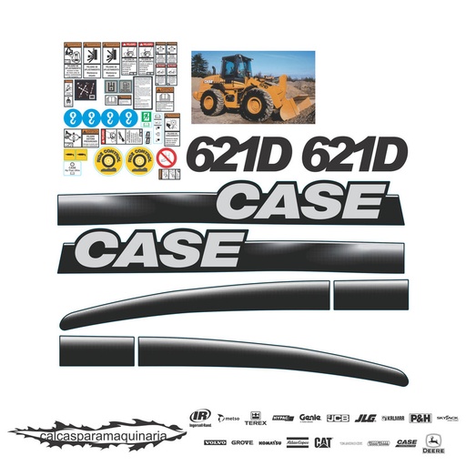 [CASE621D] JUEGO DE CALCAS DE RESTAURACION PARA CASE 621D 
