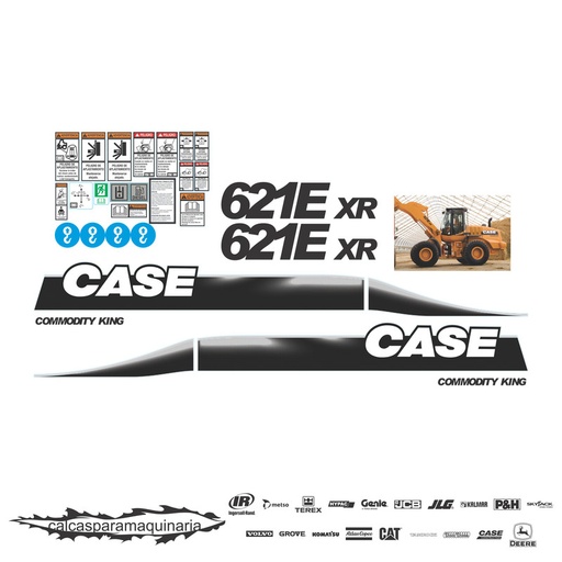 [CASE621E] JUEGO DE CALCAS DE RESTAURACION PARA CASE 621E