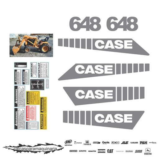 [CASE648] JUEGO DE CALCAS DE RESTAURACION PARA CASE 648