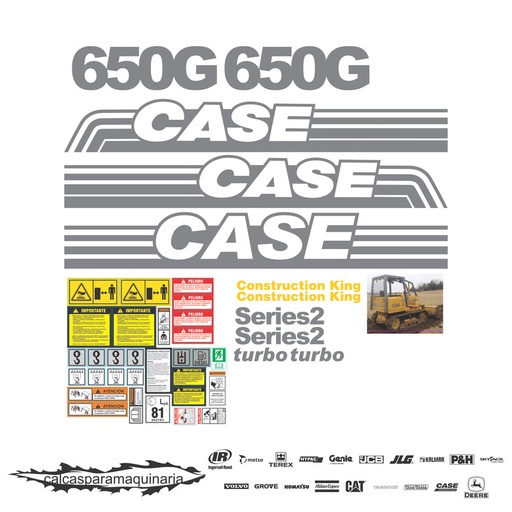 [CASE650G] JUEGO DE CALCAS DE RESTAURACION PARA CASE 650G