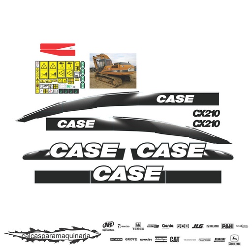 [CASECX210] JUEGO DE CALCAS DE RESTAURACION PARA CASE CX210